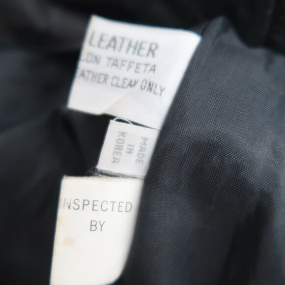 Vintage 80s Switzer's Black Leather Dolman Sleeve Jacket Womens M - Picture 7 of 10